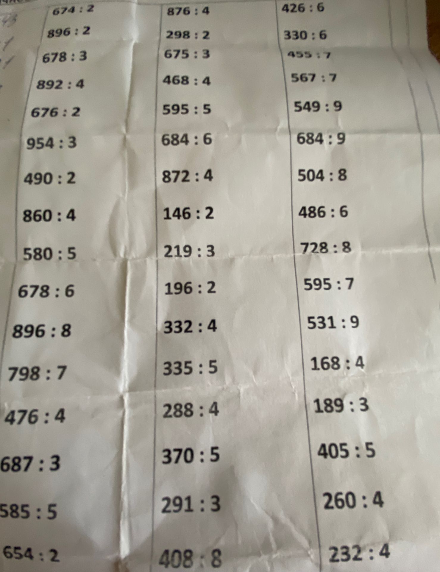 Фото задания: Выполнить деление: 674:2, 896:2, 678:3, 892:4, 676:2, 954:3, 490:2, 860:4, 580:5, 678:6, 896:8, 798:7, 476:4, 687:3, 585:5,…
