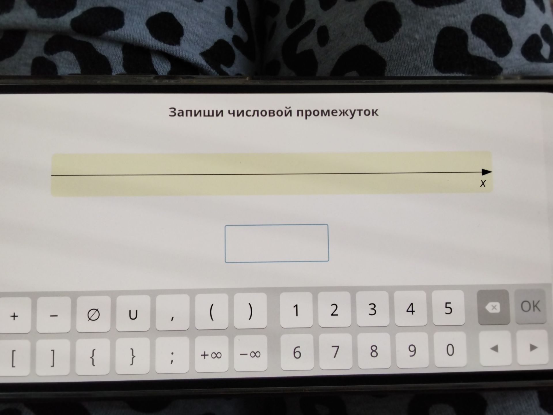 Фото задания: Запиши числовой промежуток по изображённой числовой прямой.