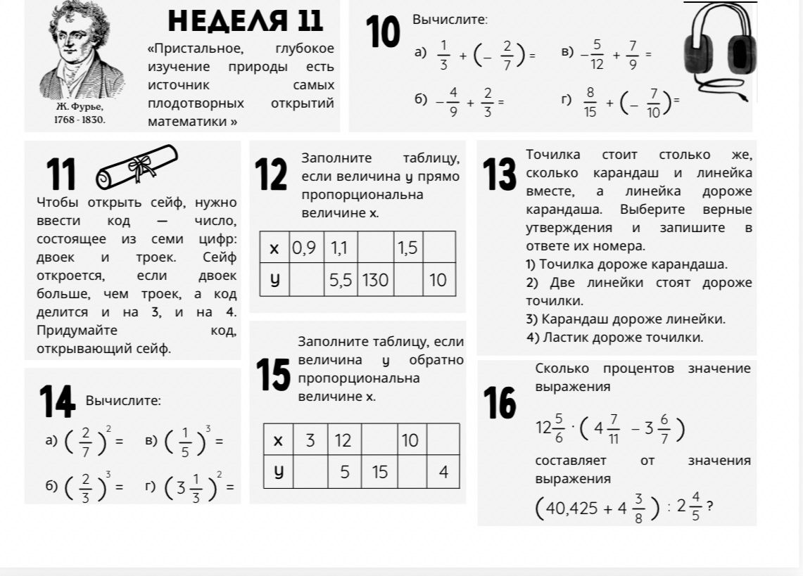 Фото задания: 14. Вычислите: а) (2/7)²; б) (2/3)³; в) (1/5)³; г) (3 1/3)².