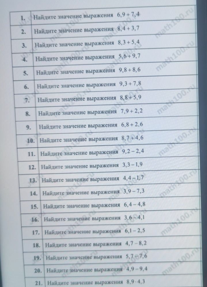 Фото задания: 8. Найдите значение выражения 7,9 + 2,2
