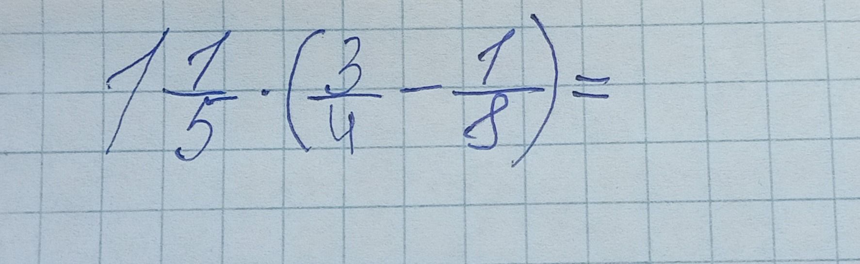 Фото задания: \(\frac{7}{5}\cdot\left(\frac{3}{4}-\frac{7}{9}\right)=\)
