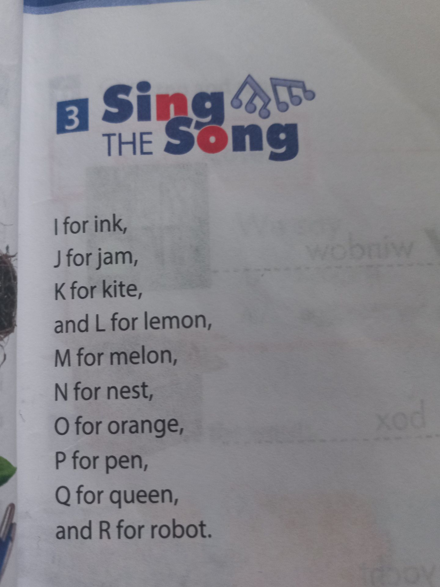 Фото задания: I for ink, J for jam, K for kite, and L for lemon, M for melon, N for nest, O for orange, P for pen, Q for queen, and R for…