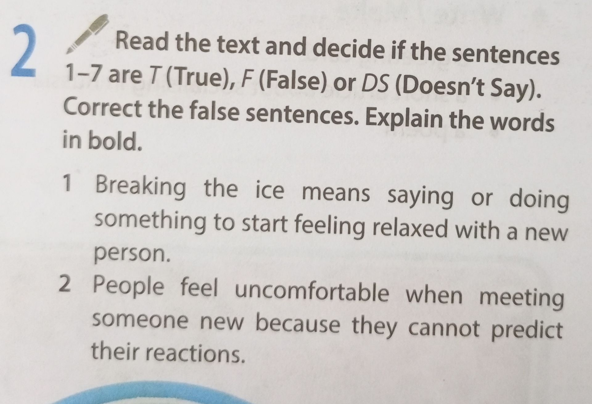 Фото задания: Read the text and decide if the sentences 1–7 are T (True), F (False) or DS (Doesn’t Say). Correct the false sentences.…