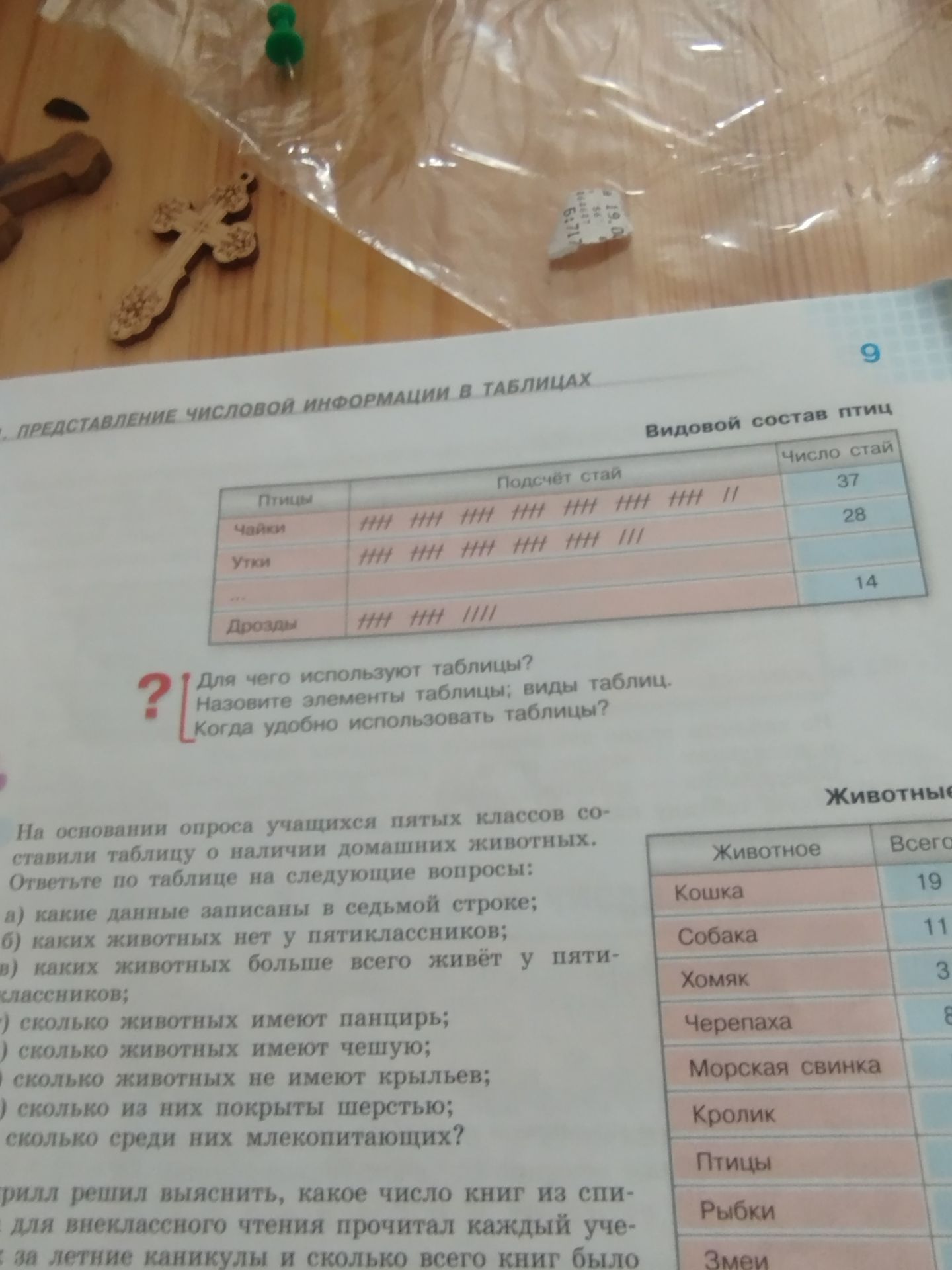 Фото задания: Для чего используют таблицы? Назовите элементы таблиц. Когда удобно использовать таблицы?