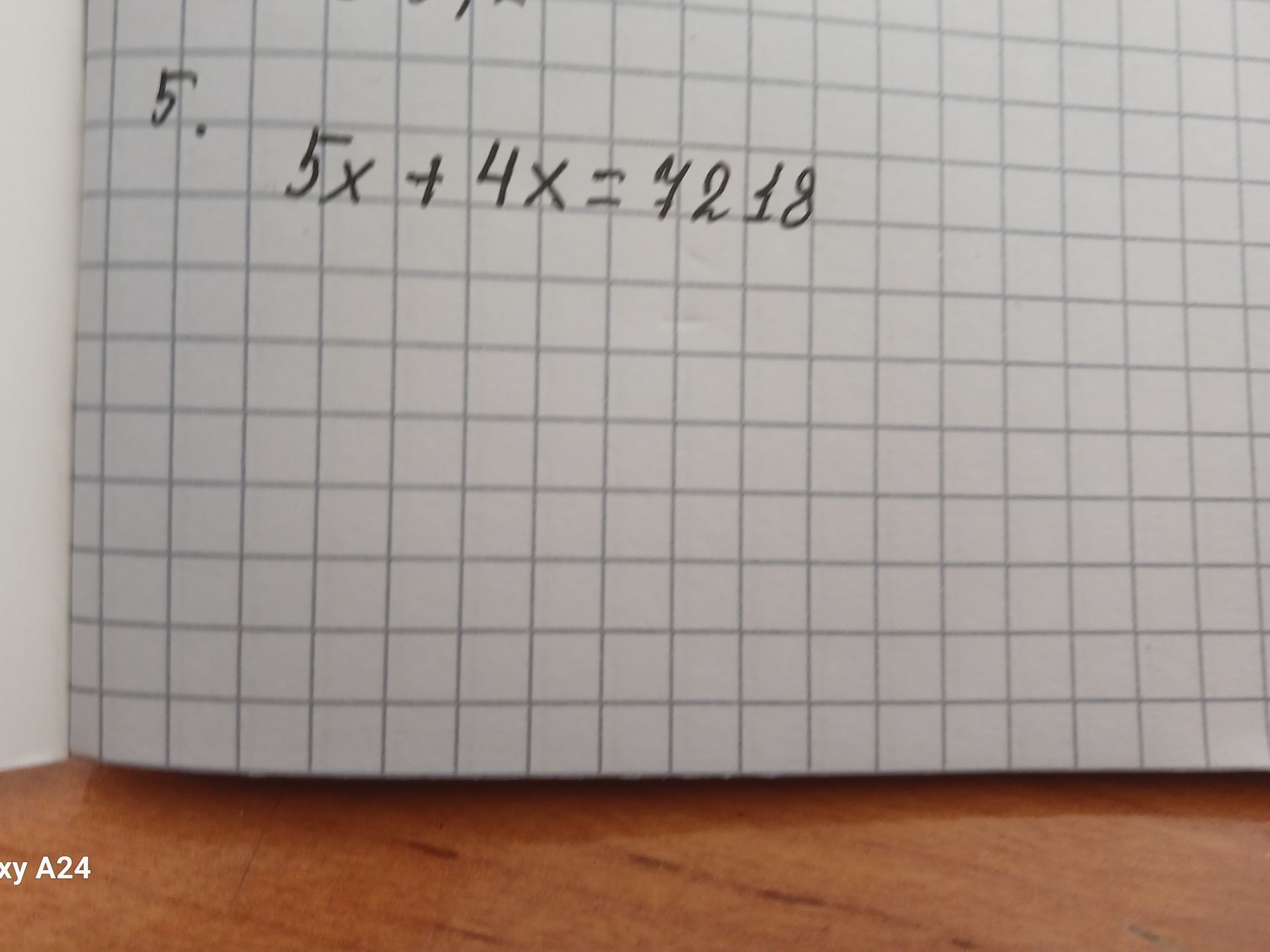 Фото задания: 5. 3x + 11x = 7218