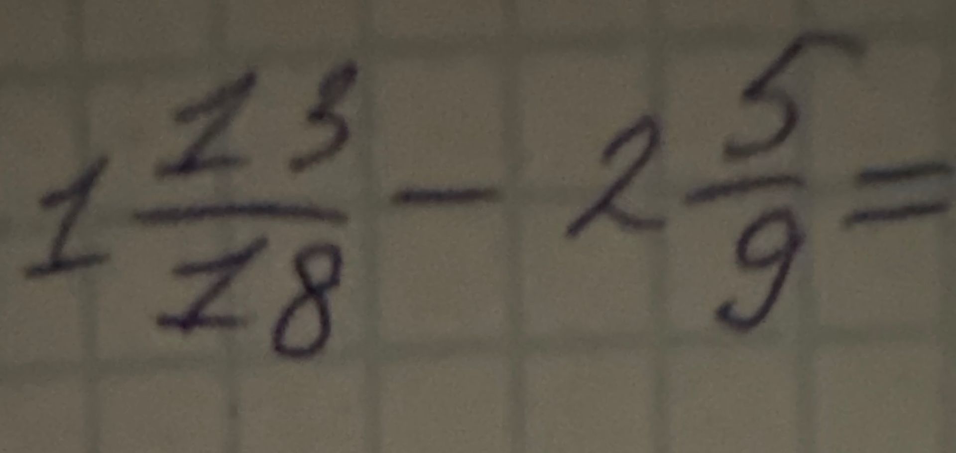 Фото задания: \(\frac{2}{9}\cdot\frac{5}{3}-\frac{1}{6}\)