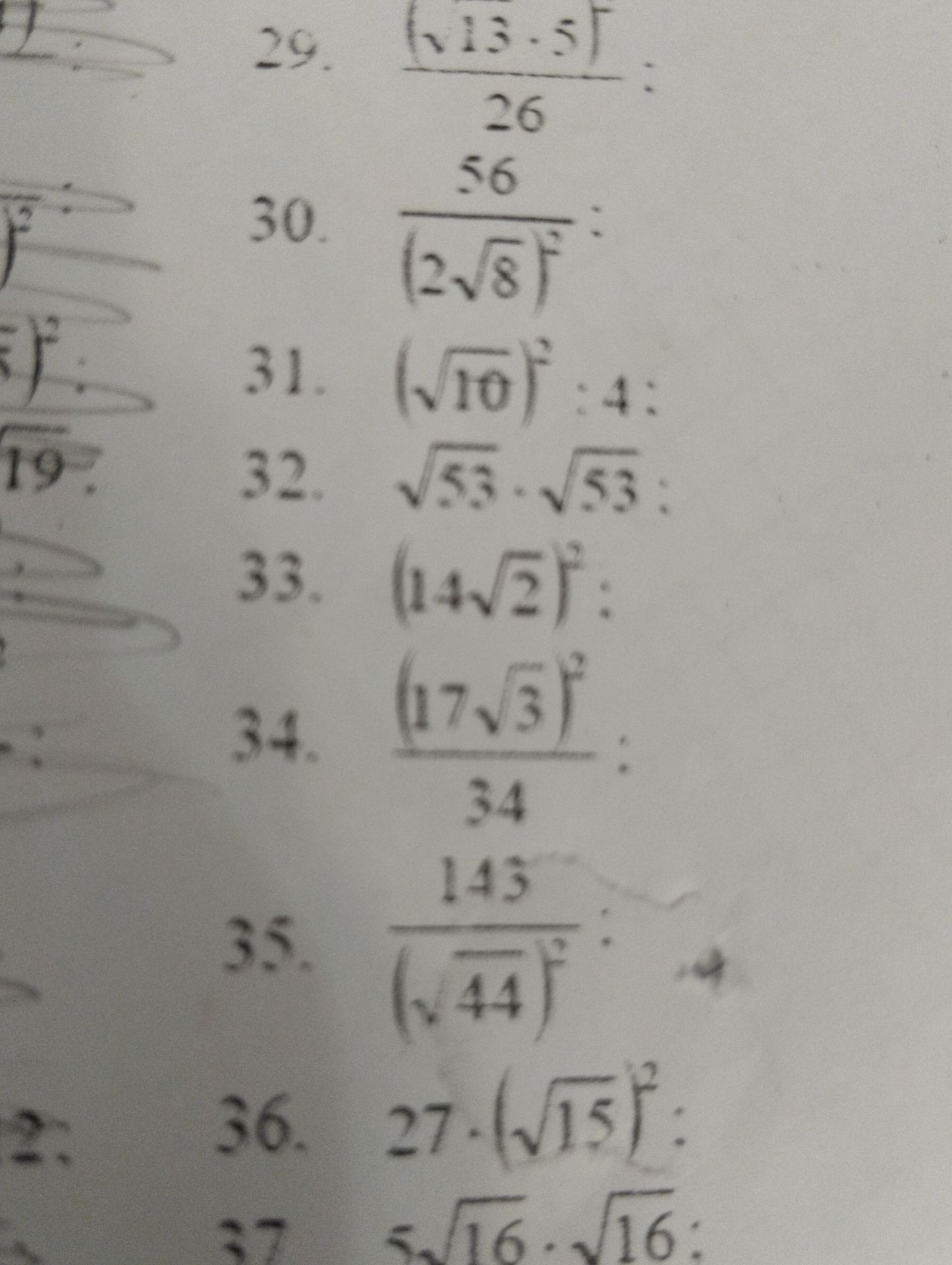 Фото задания: 30. \(\dfrac{56}{(2\sqrt{8})^2}\)