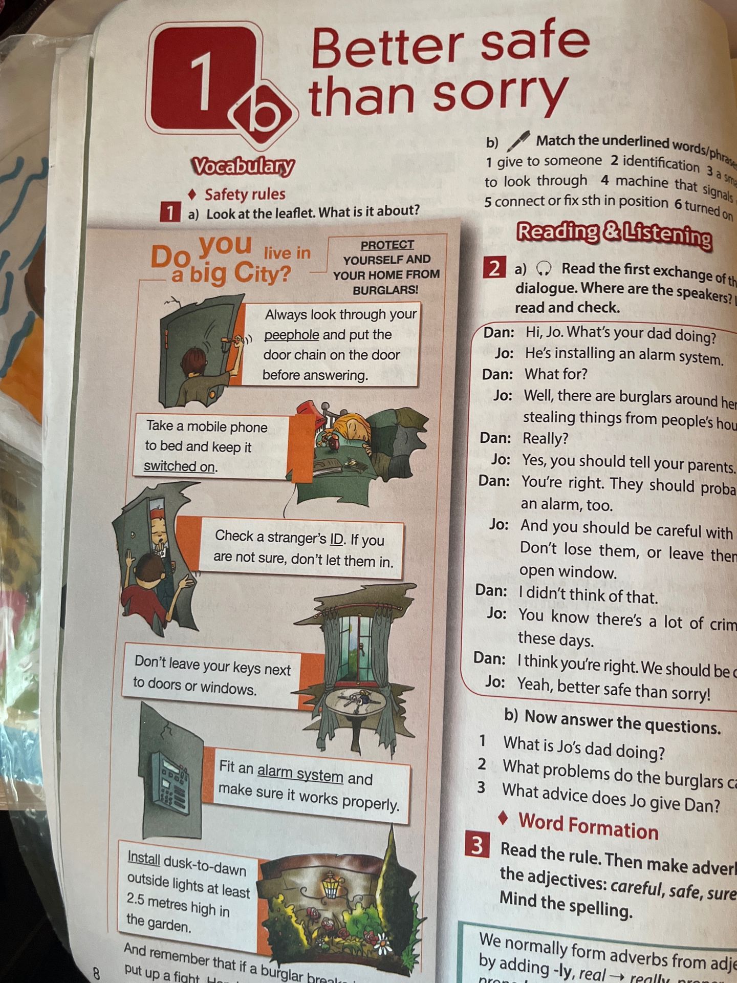 Фото задания: 1a) Look at the leaflet. What is it about?