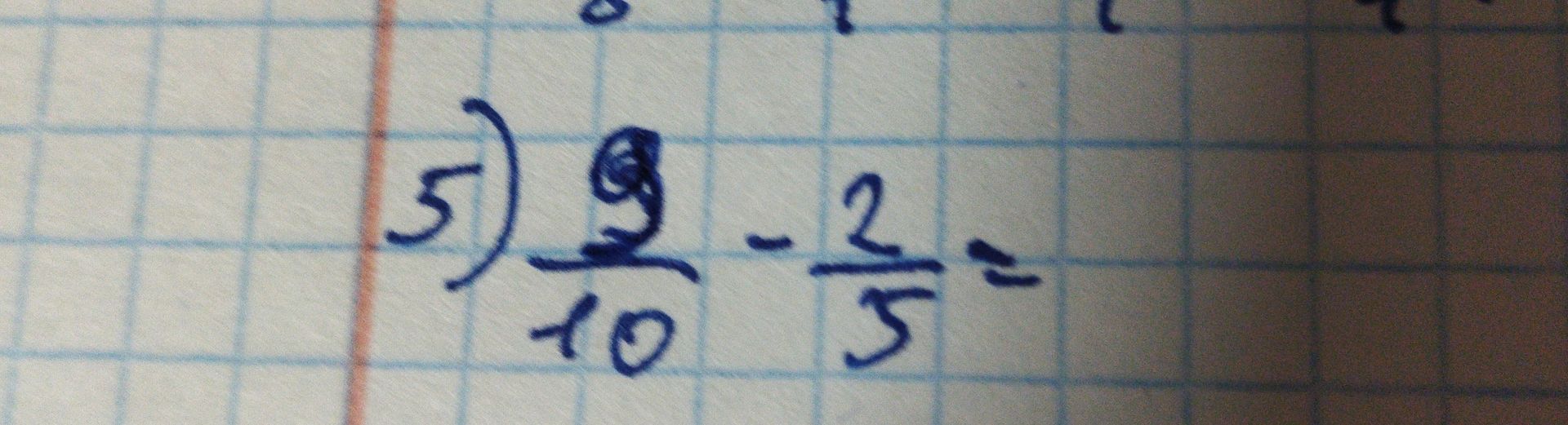 Фото задания: \(\frac{9}{-10}-\frac{2}{5}=\)