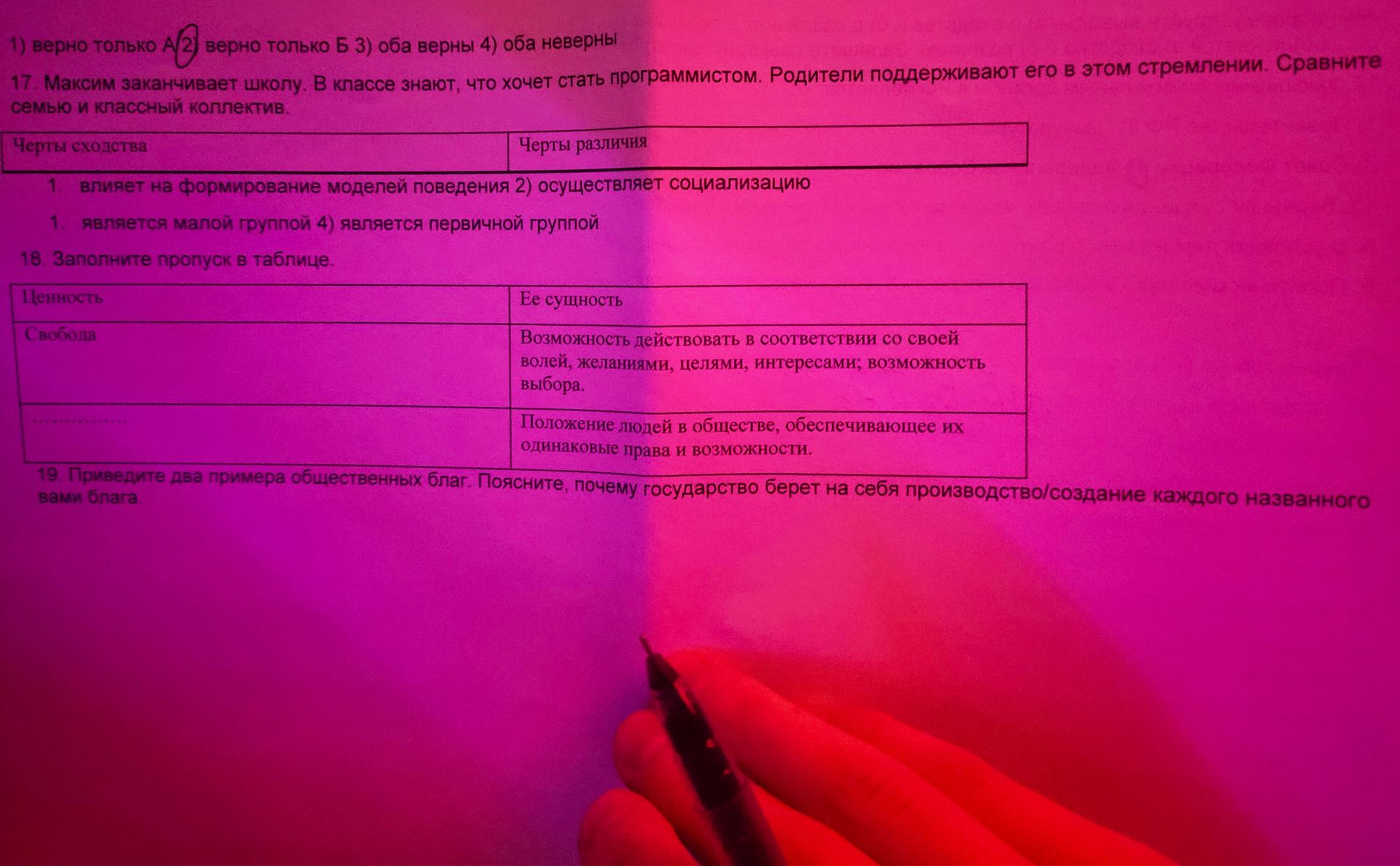 Фото задания: 19. Приведите два примера общественных благ. Поясните, почему государство берёт на себя производство/создание каждого…