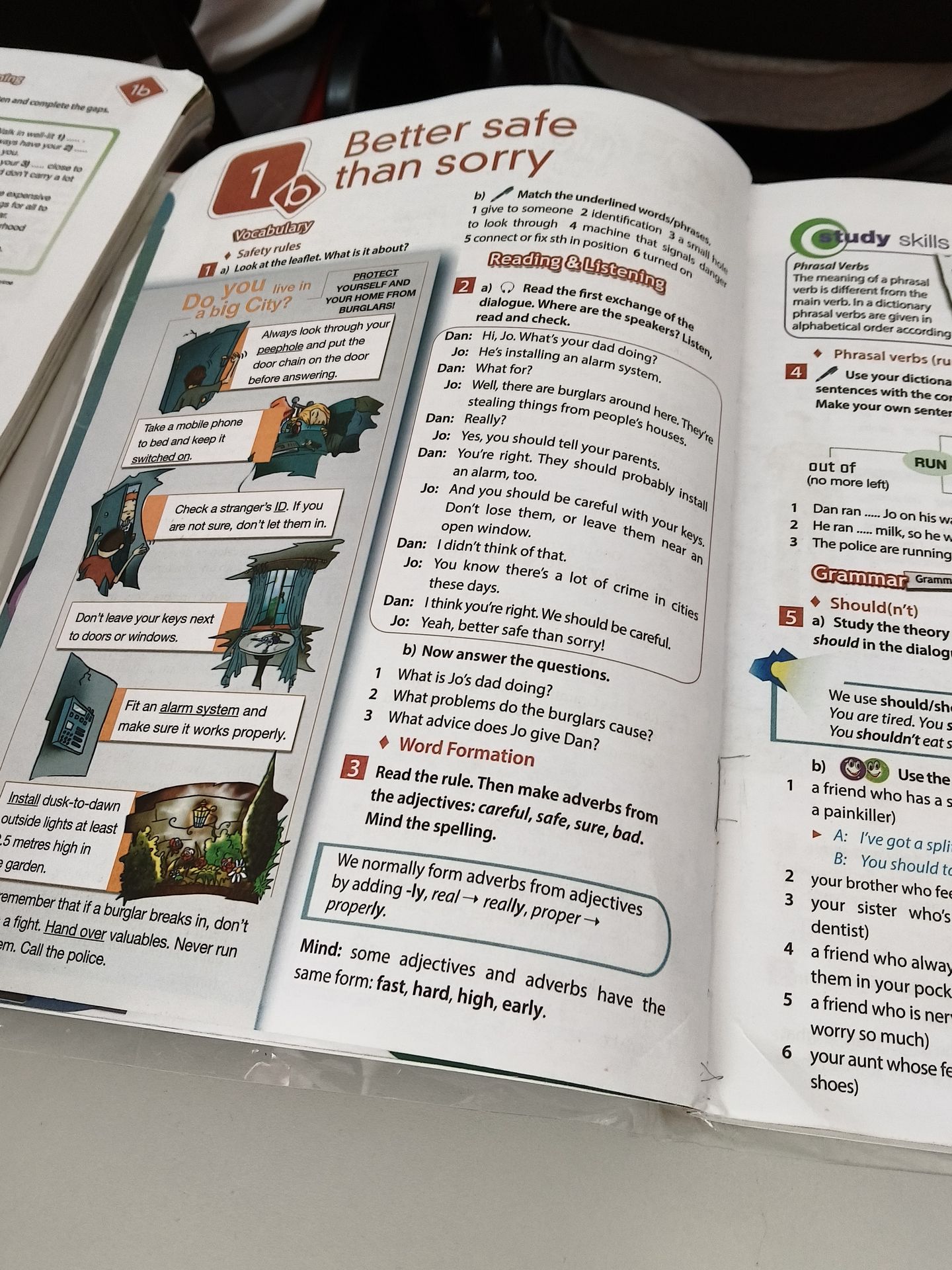 Фото задания: 3 Read the rule. Then make adverbs from the adjectives: careful, safe, sure, bad. Mind the spelling.
