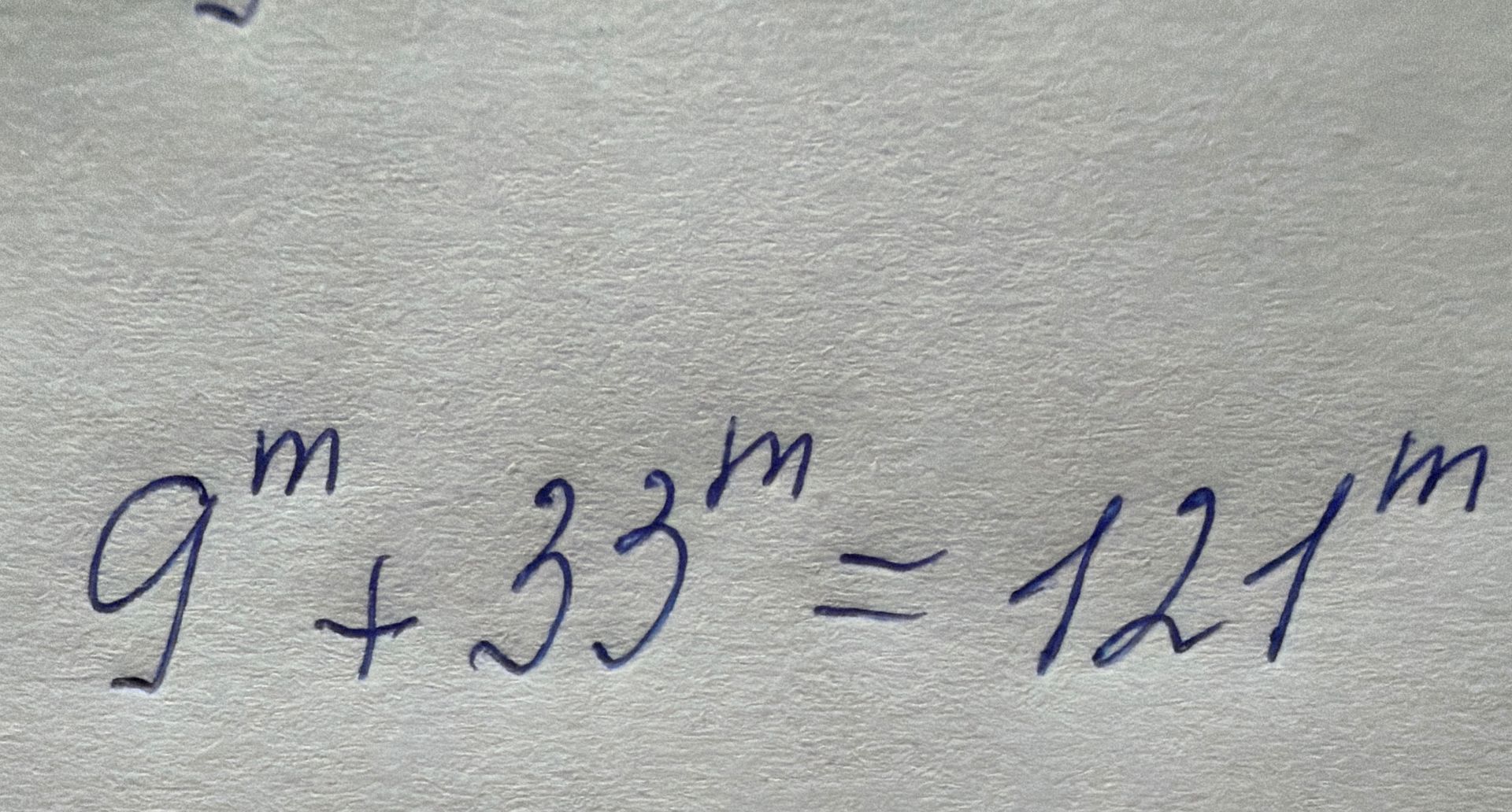 Фото задания: Решить уравнение \(9^m+33^m=111^m\).