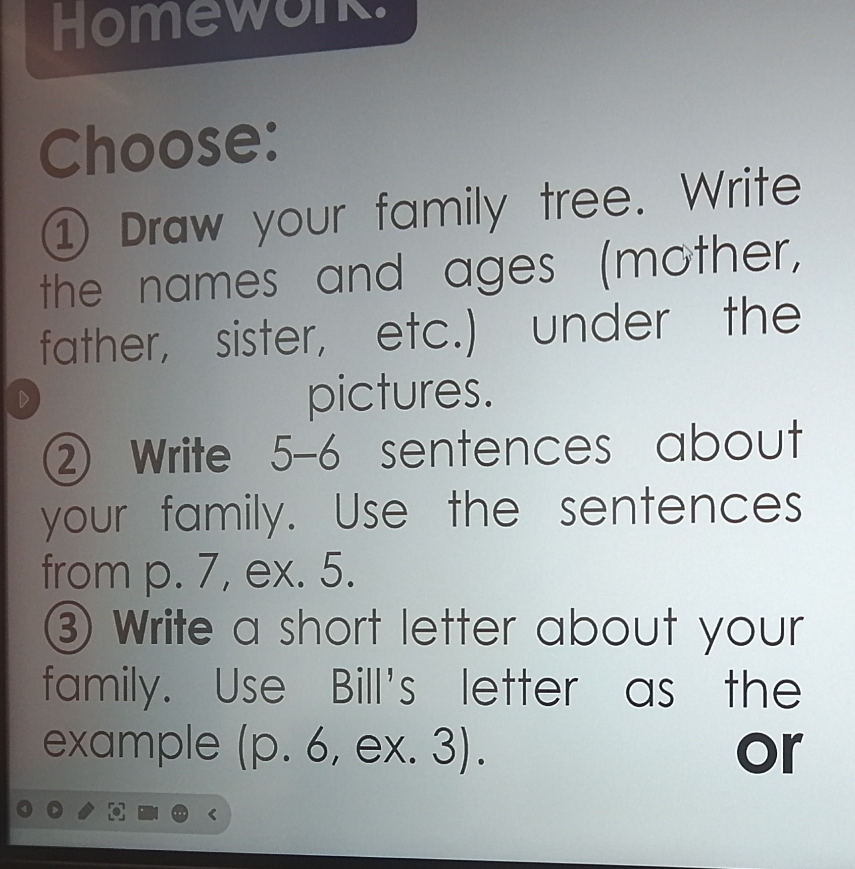 Фото задания: 2. Write 5–6 sentences about your family. Use the sentences from p. 7, ex. 5.