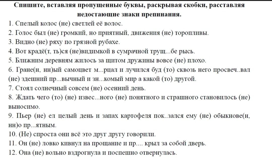 Фото задания: 5. Ближним деревням жилось за щитом дружины вовсе (не)плохо.