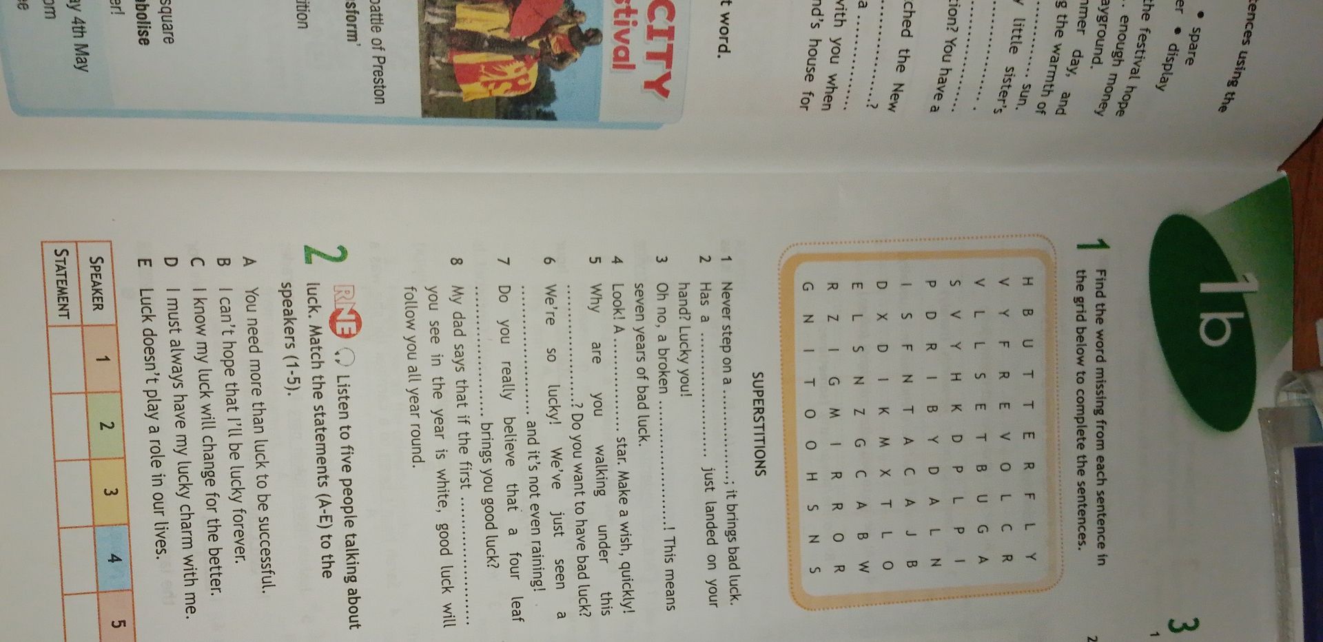 Фото задания: 2. Listen to five people talking about luck. Match the statements (A–E) to the speakers (1–5). A You need more than luck to…