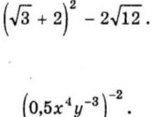Фото задания: \((0.5x^4y^{-3})^{-2}\)