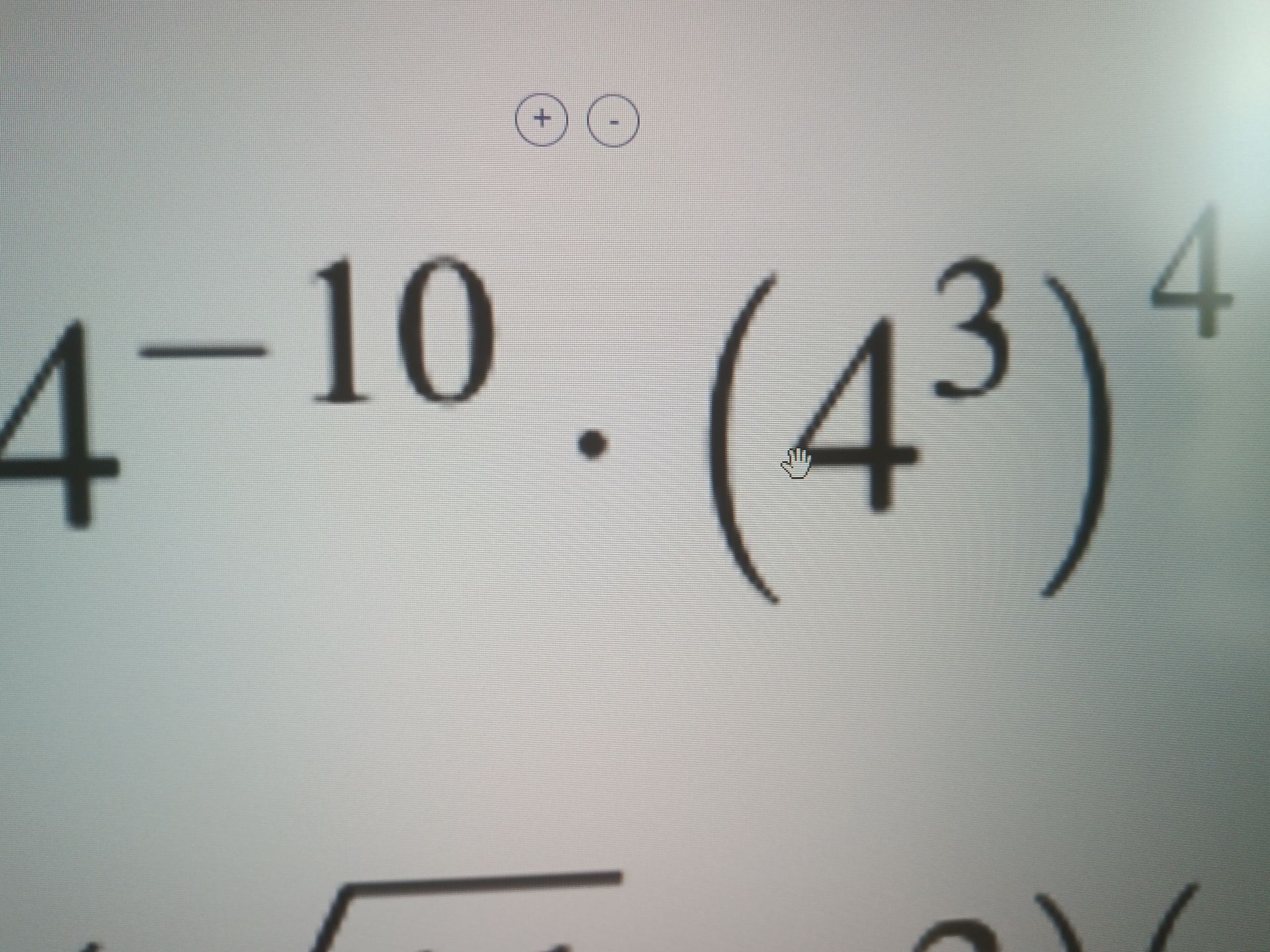 Фото задания: Вычислите: \(4 - 10 \cdot \left(\frac{4}{3}\right)^4\).