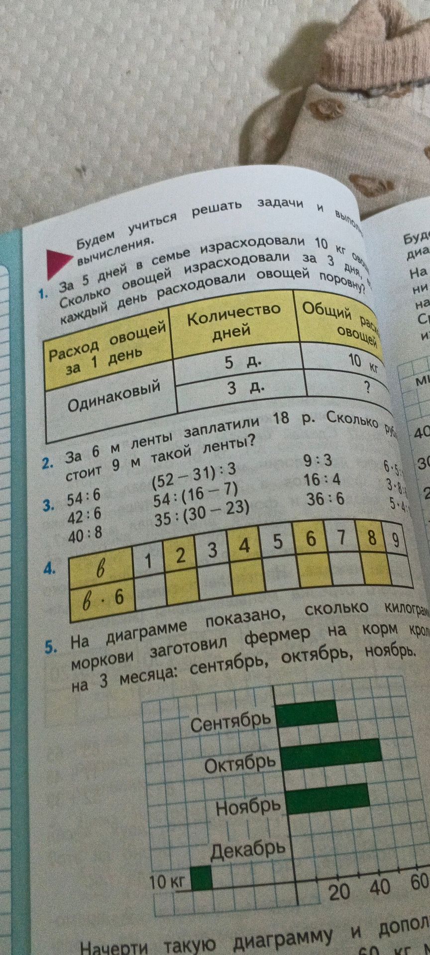 Фото задания: 2. За 6 м ленты заплатили 18 р. Сколько стоит 9 м такой ленты?