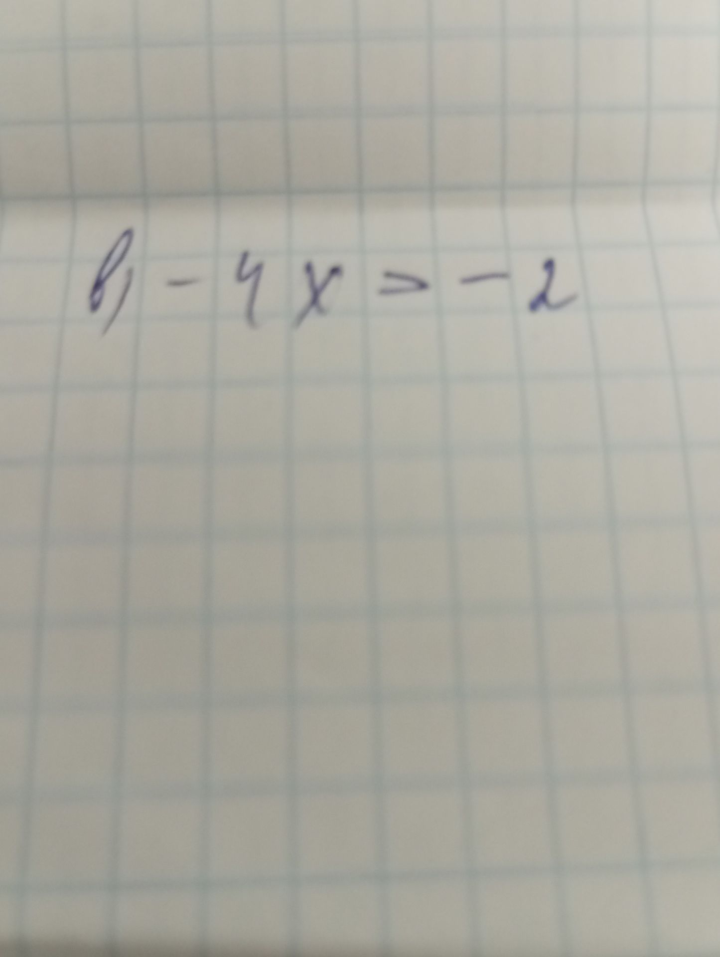 Фото задания: 8 − 4x ≥ −2