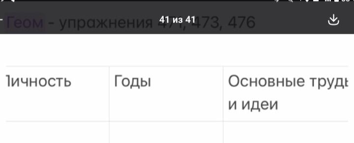Фото задания: Заполнить таблицу: «Личность | Годы | Основные труды и идеи». [данные о личностях и строки таблицы обрезаны]