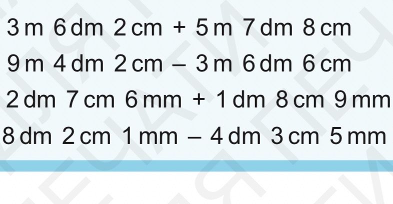 Фото задания: 3 m 6 dm 2 cm + 5 m 7 dm 8 cm
