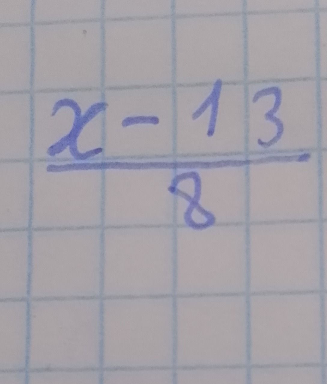 Фото задания: \(\frac{x-13}{8}\)