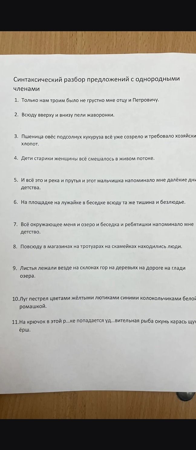 Фото задания: Листья лежали везде: на склонах гор, на деревьях, на дороге, на глади озера.