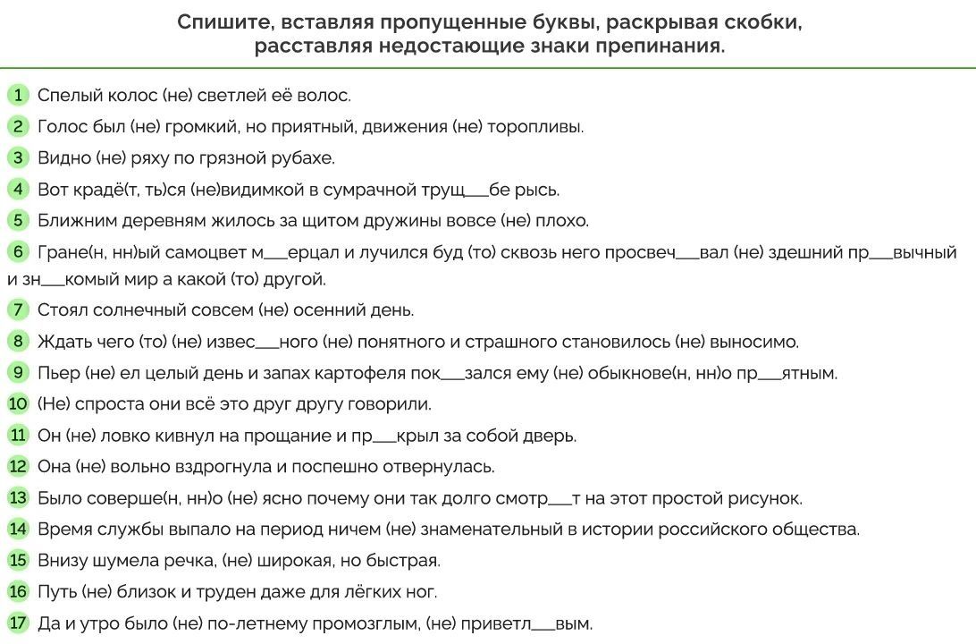 Фото задания: 15. Внизу шумела речка, (не) широкая, но быстрая.