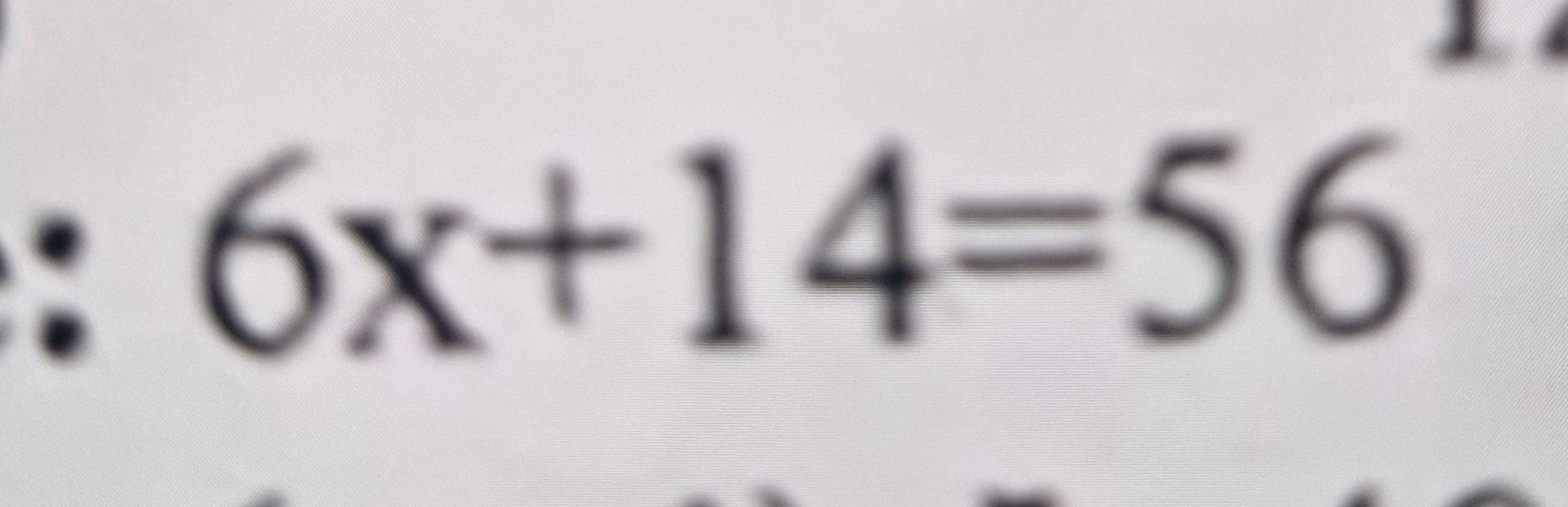 Фото задания: 6x + 14 = 56