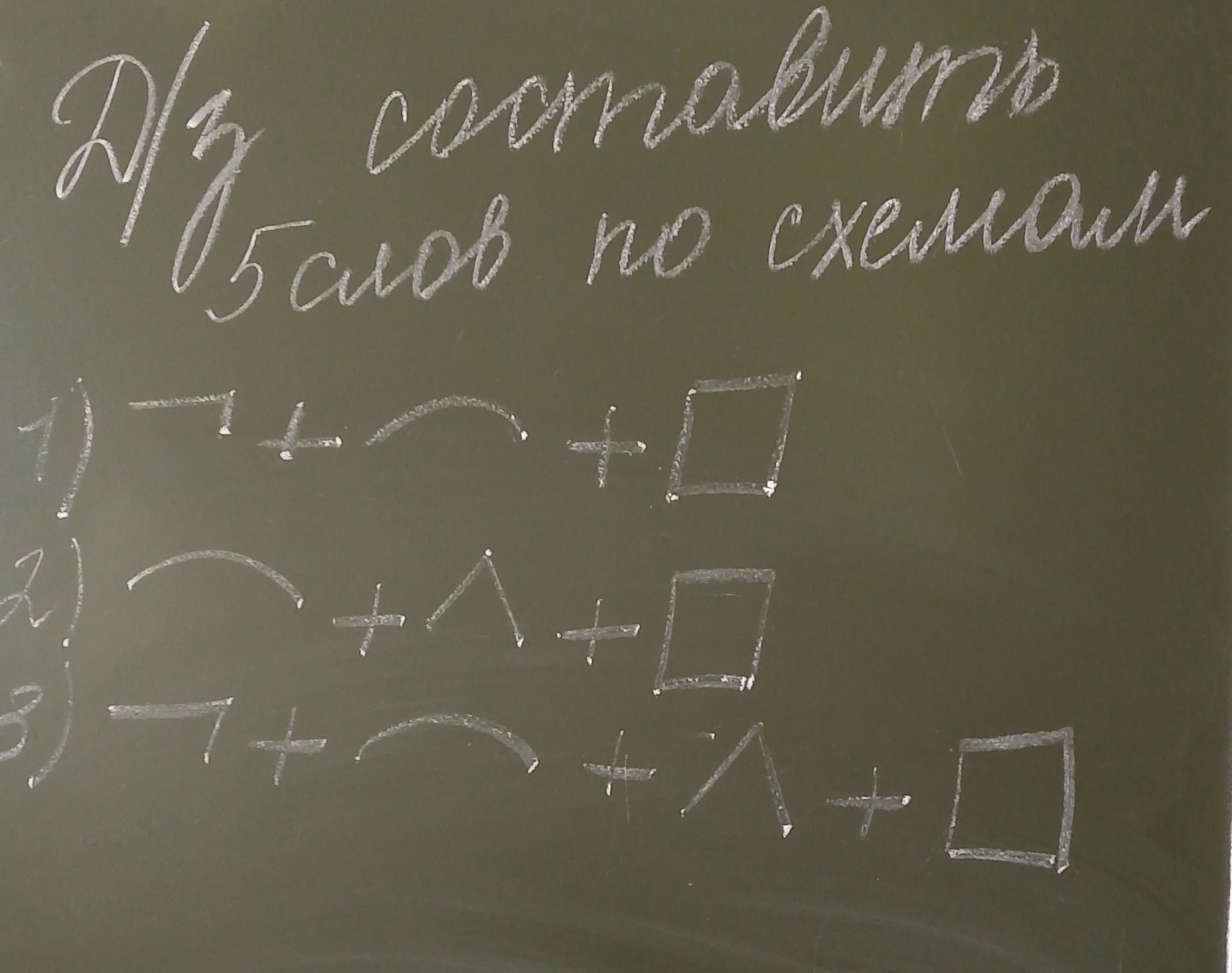 Фото задания: [Текст задания частично неразборчив: предположительно «Demonstrate 5 cards …»; на доске показаны схемы с карточками,…