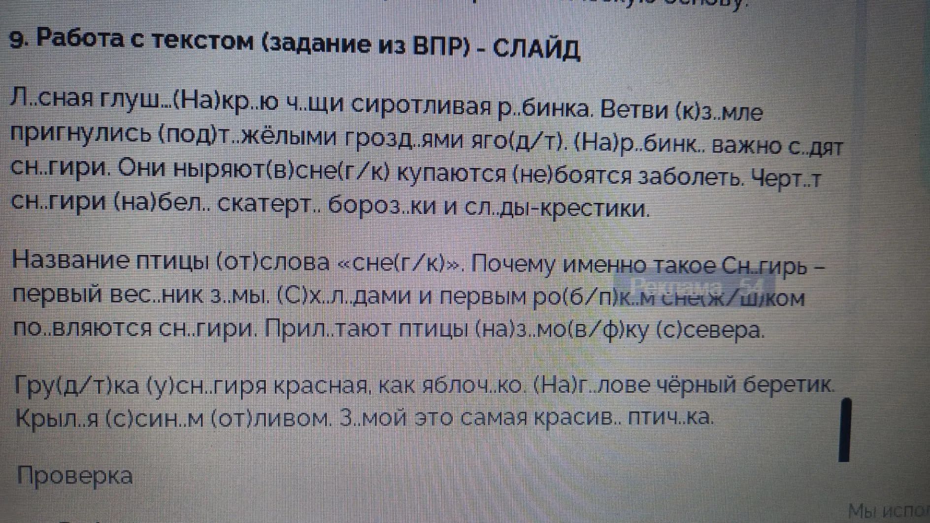 Фото задания: Вставьте пропущенные буквы и раскройте скобки. Расставьте знаки препинания. Л..Сная глуш... (На)кр...ю ч...щи сиротливая…