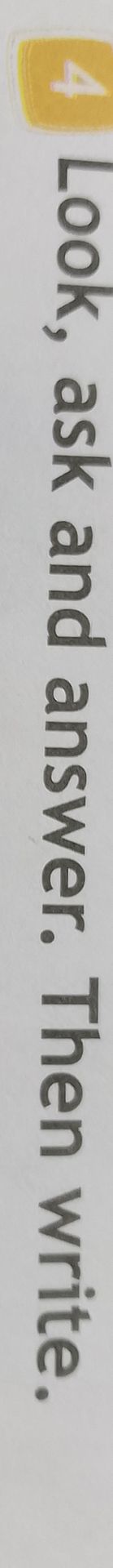 Фото задания: 4. Look, ask and answer. Then write.
