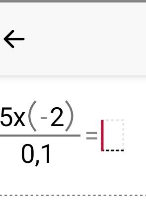 Фото задания: \(\dfrac{5x(-2)}{0,1}\)
