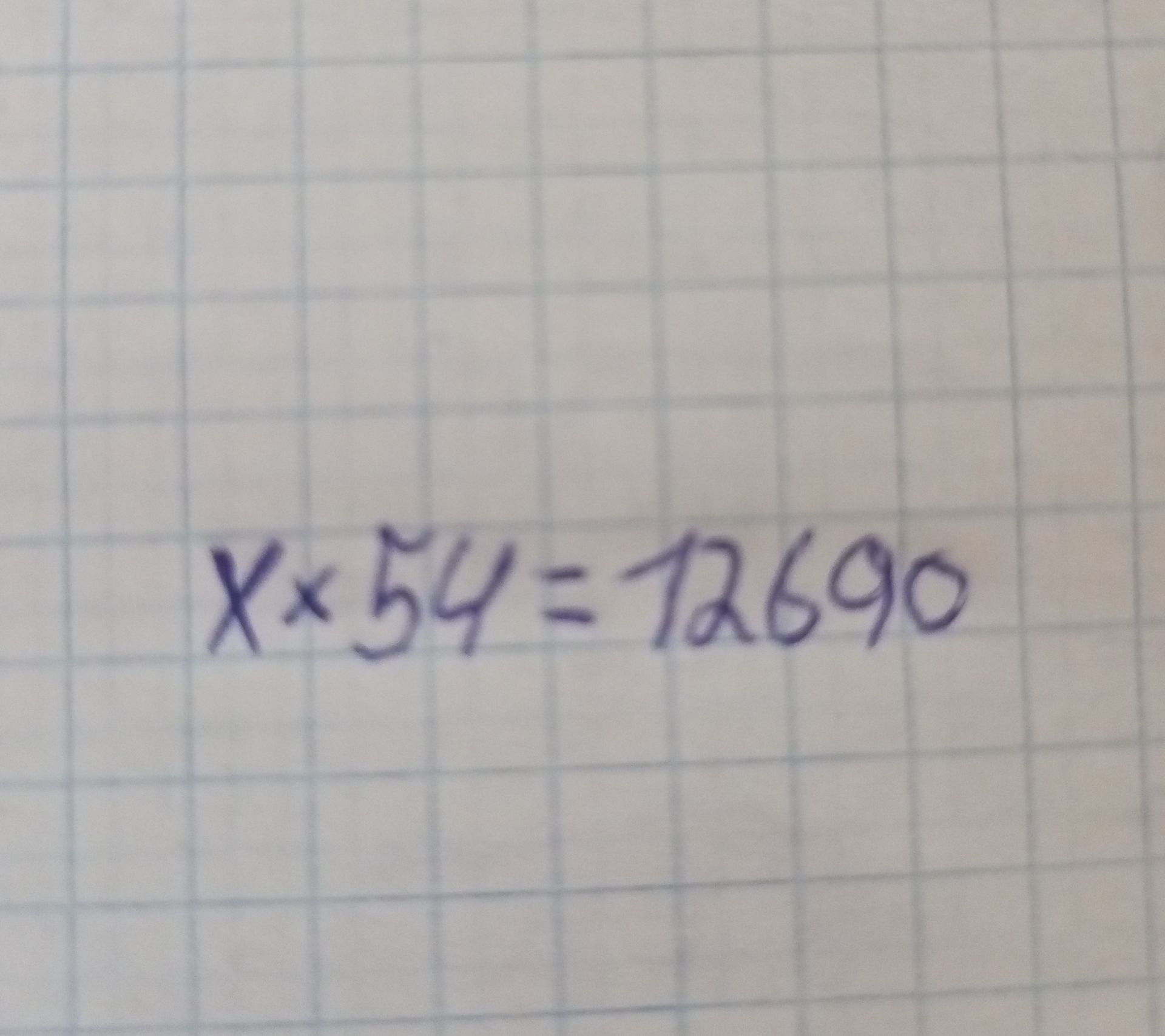 Фото задания: x · 34 = 12690