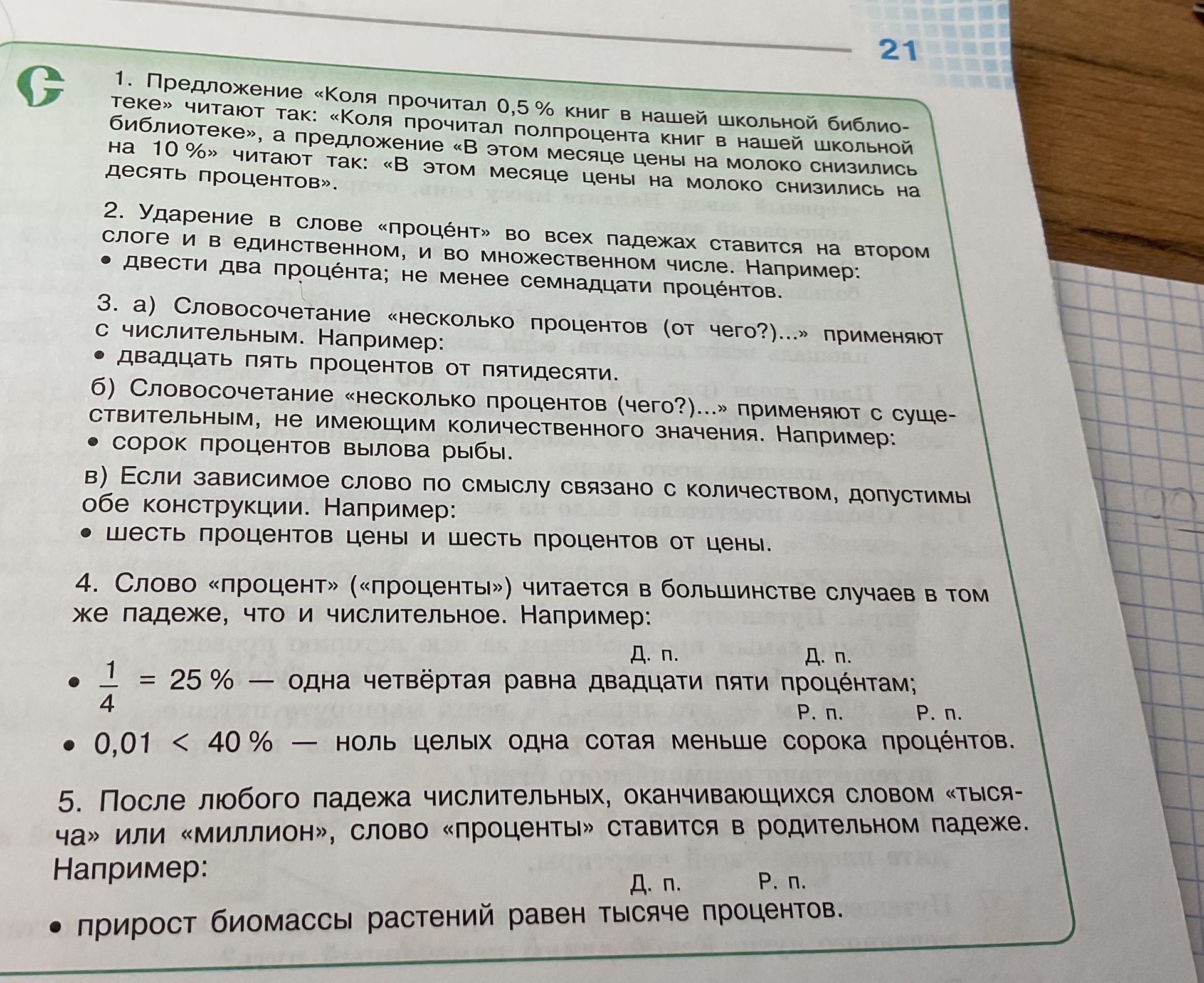 Фото задания: 3. а) Словосочетание «несколько процентов (от чего?)...» применяют с числительным. Например: двадцать пять процентов от…
