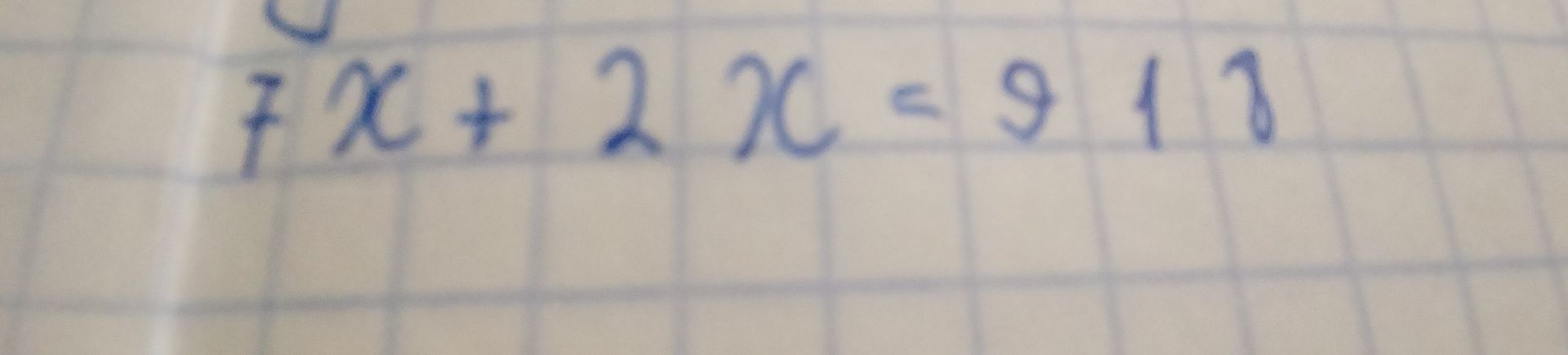 Фото задания: 7x + 2x = 910