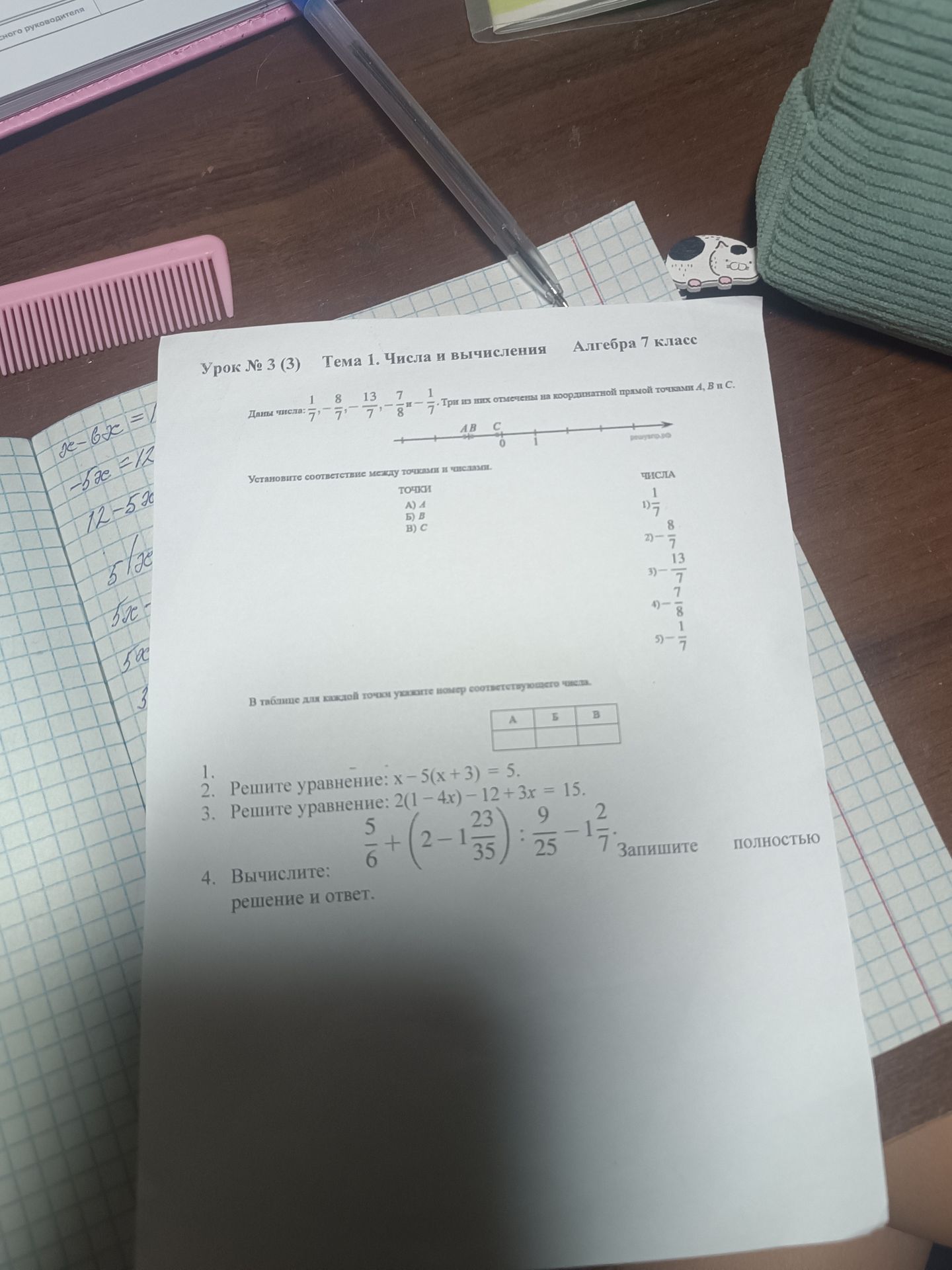 Фото задания: 1. Решите уравнение: x − 5(x + 3) = 5.