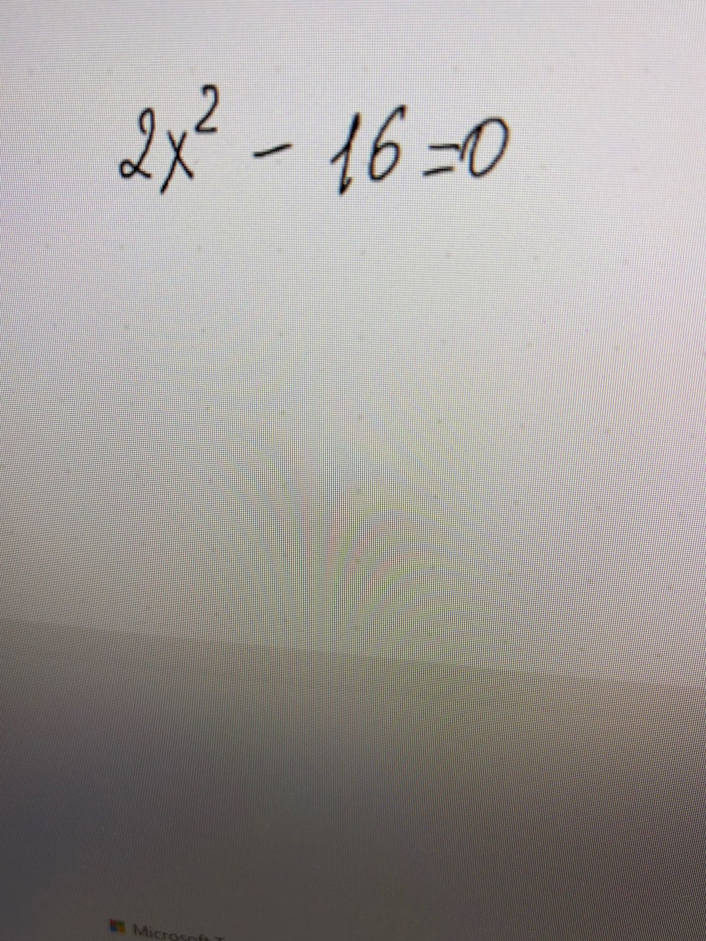 Фото задания: Решите уравнение: \(2x^2-16=0\).