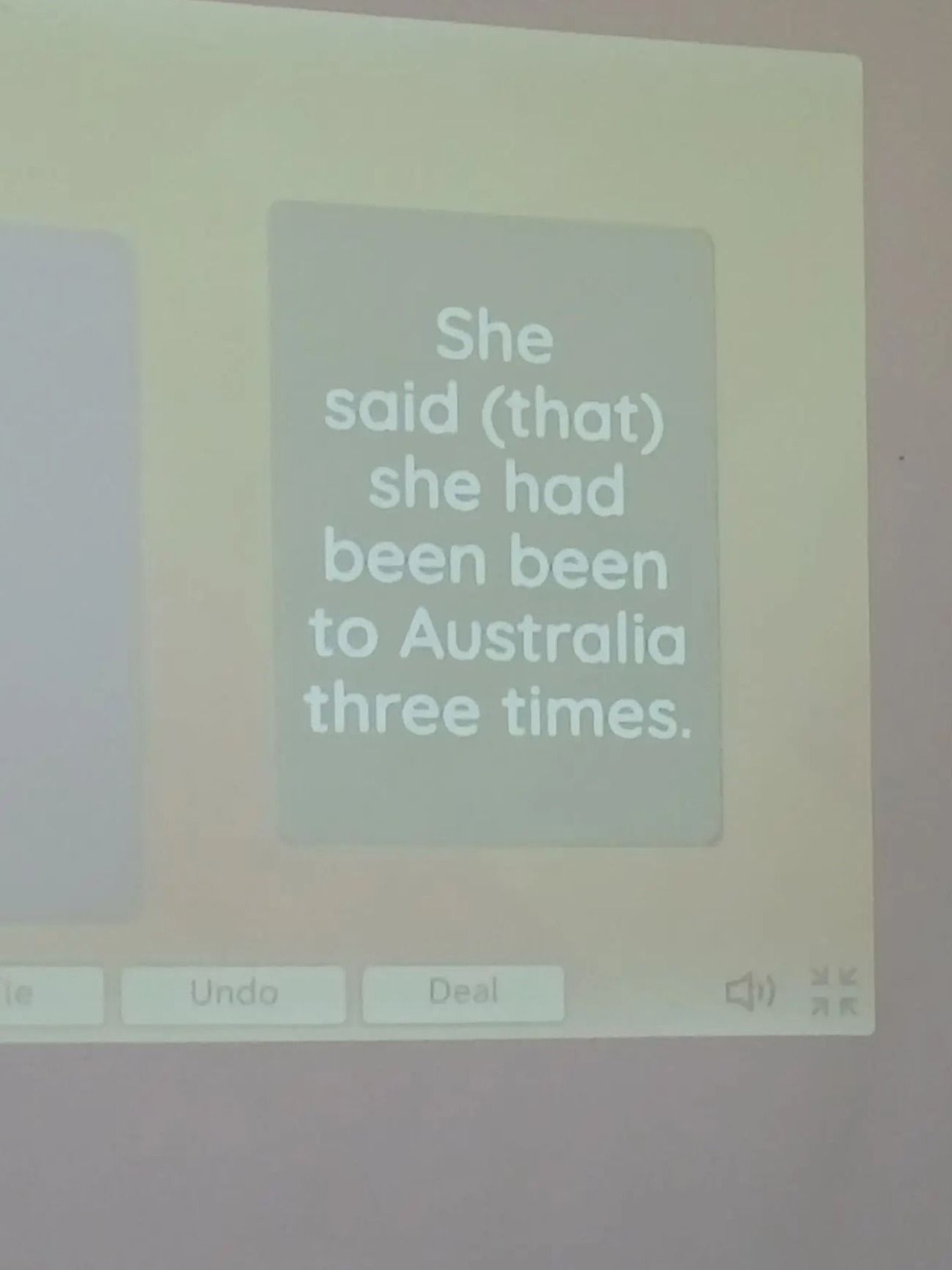 Фото задания: She said (that) she had been to Australia three times.