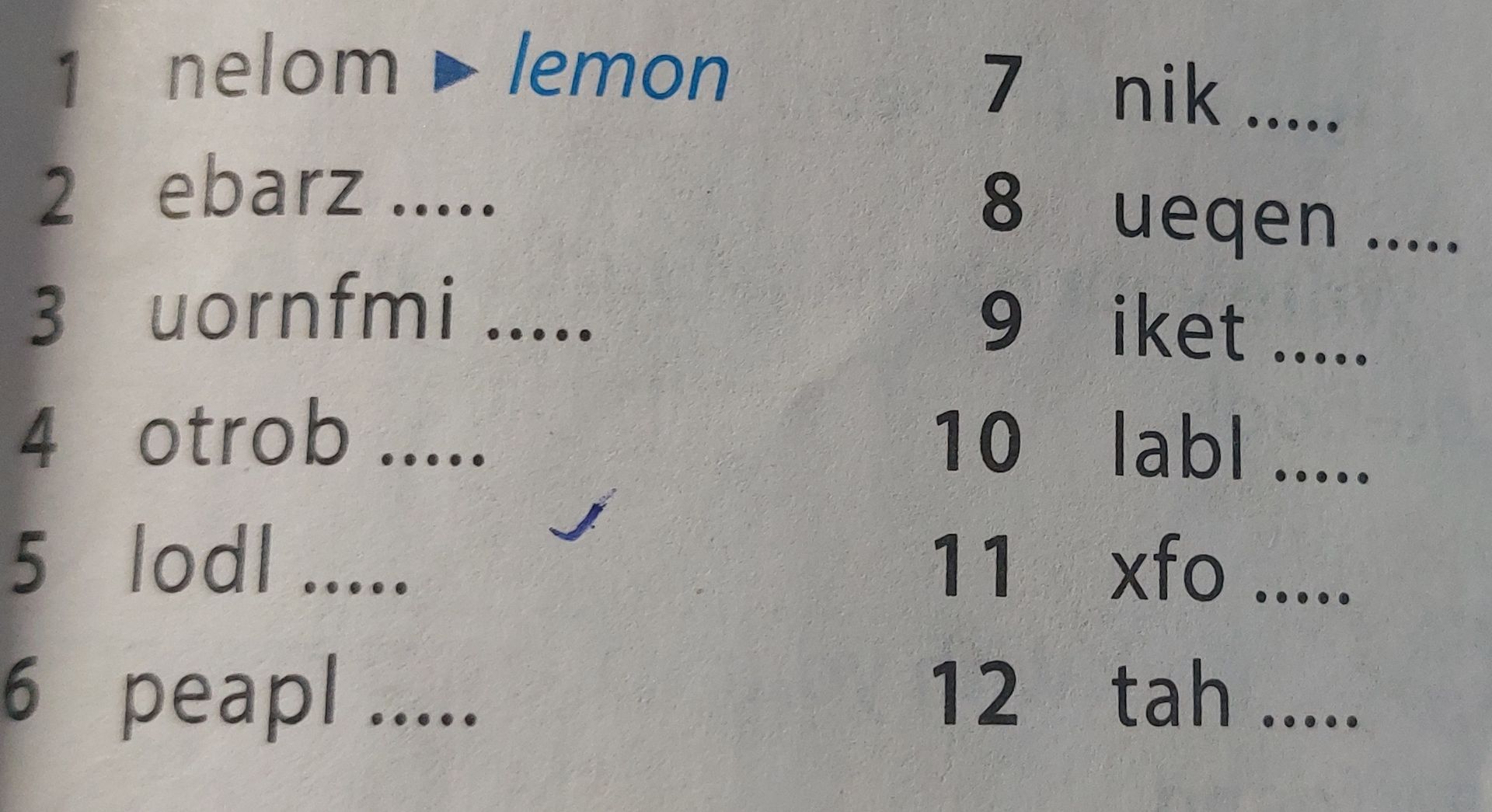 Фото задания: 8. uegen → ?