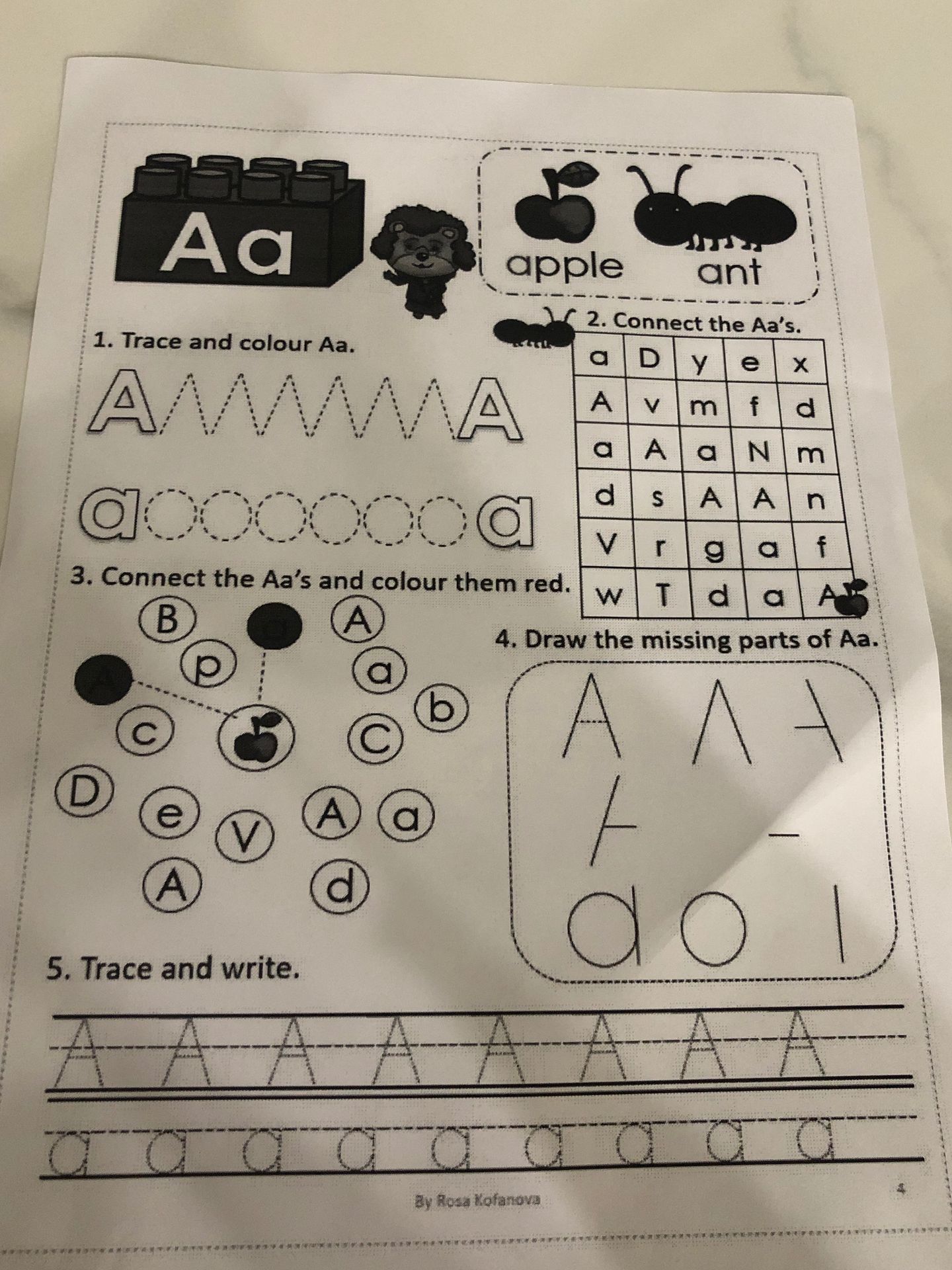 Фото задания: 2. Connect the Aa’s.
