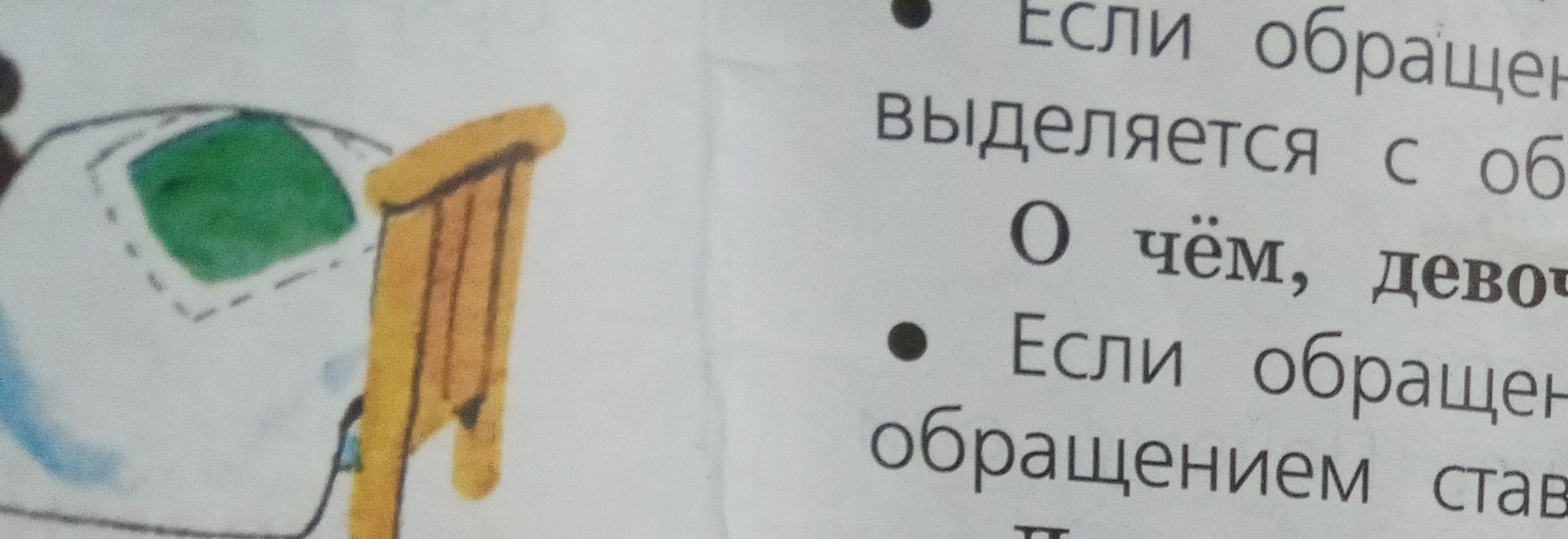 Фото задания: [текст задания обрезан на фотографии] Видны только фрагменты: «Если обращение выделяется с об…», «О тём, девоч…», «Если…