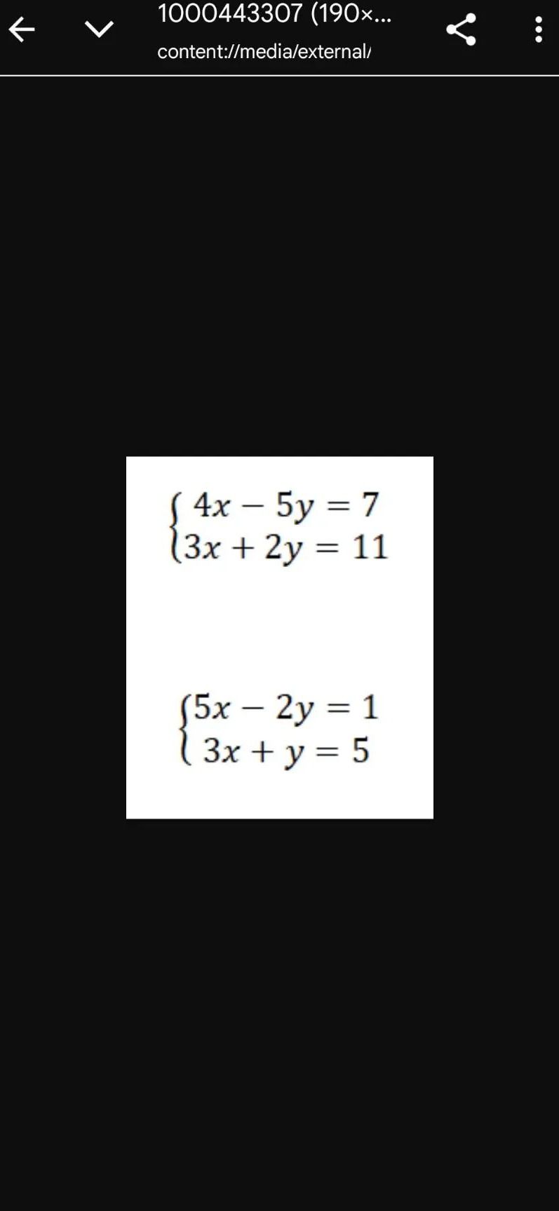 Фото задания: \(\left\{\begin{aligned}4x-5y&=7\\3x+2y&=11\end{aligned}\right.\)