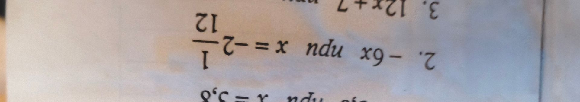 Фото задания: 2. Найдите значение выражения −6x при x = −2 1/12.