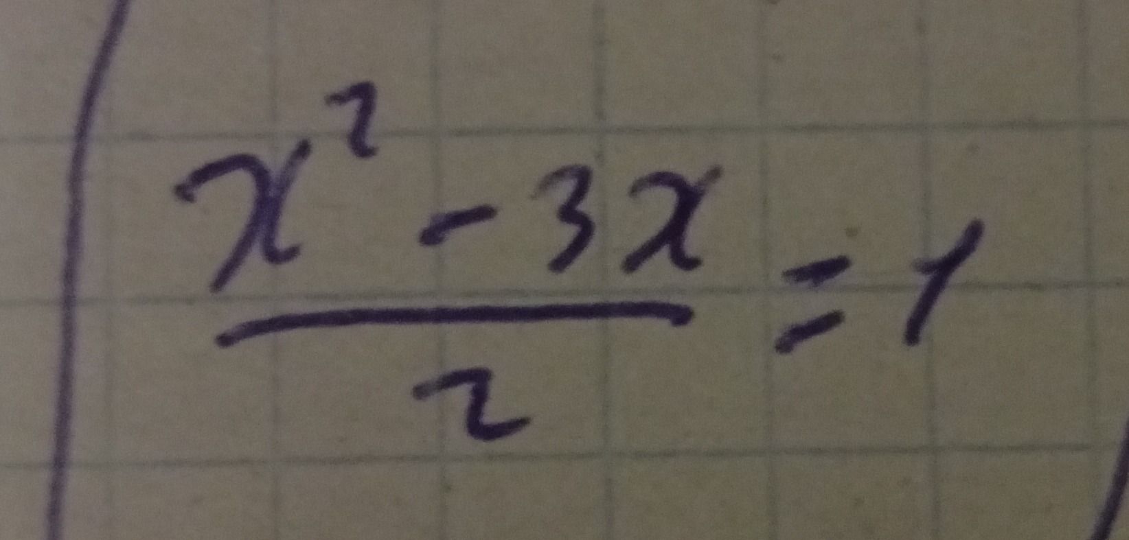 Фото задания: \(\frac{x^2-3x-1}{x}=1\)