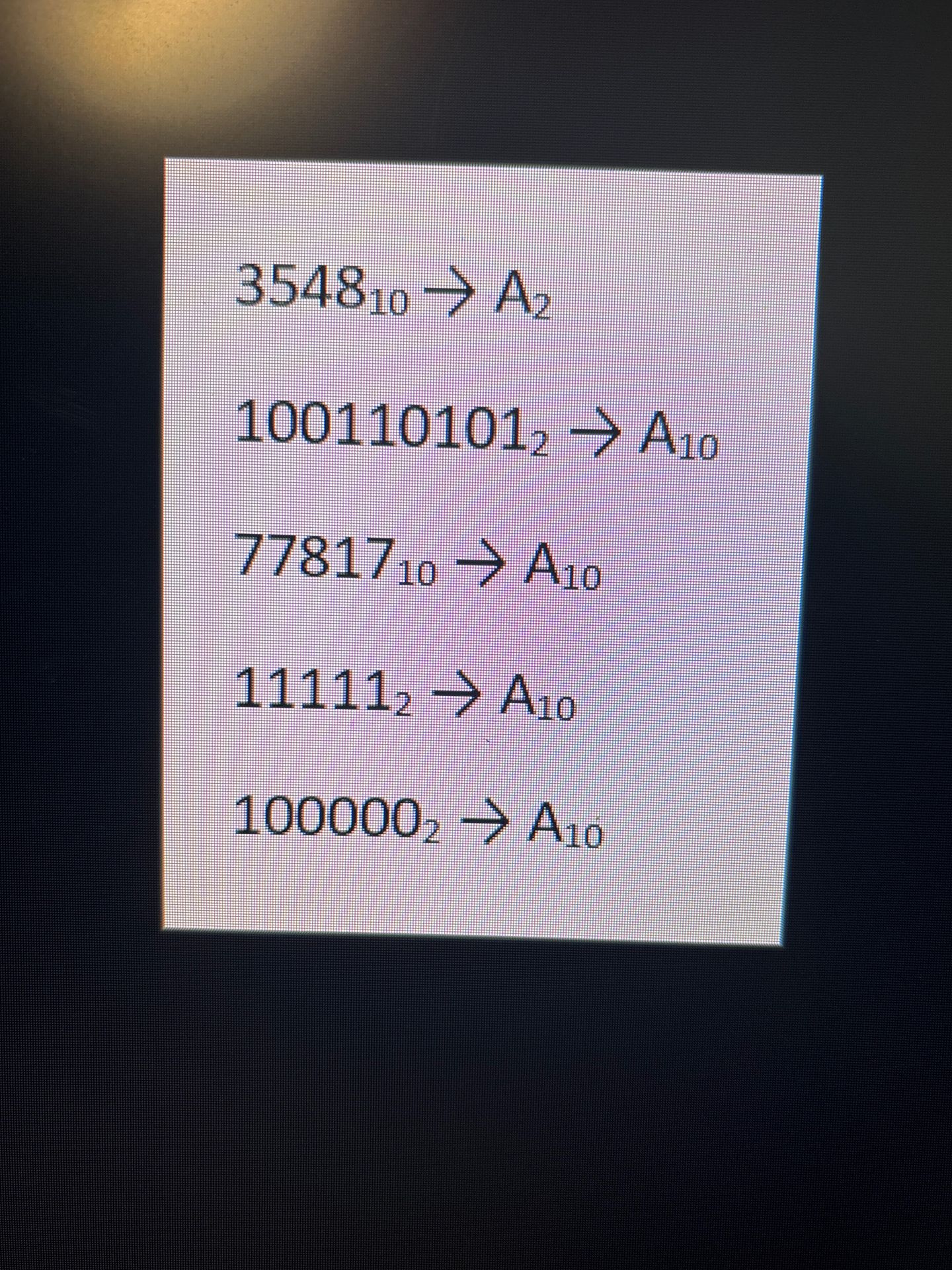 Фото задания: 77817₁₀ → A₁₀