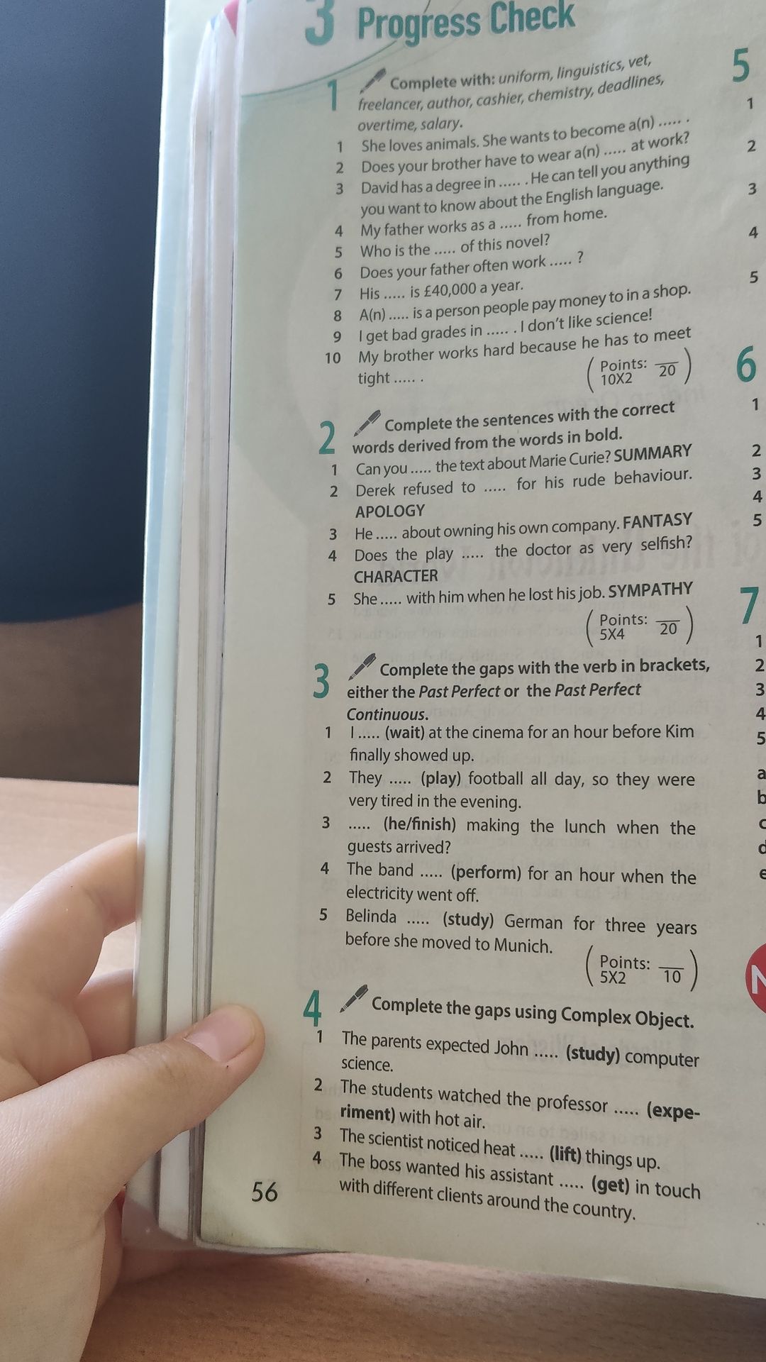 Фото задания: 4. Complete the gaps using Complex Object. 1) The parents expected John … (study) computer science. 2) The students watched…