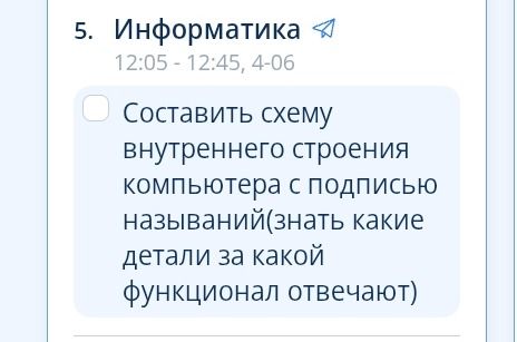 Фото задания: Составить схему внутреннего строения компьютера с подписью названий (знать, какие детали за какой функционал отвечают).