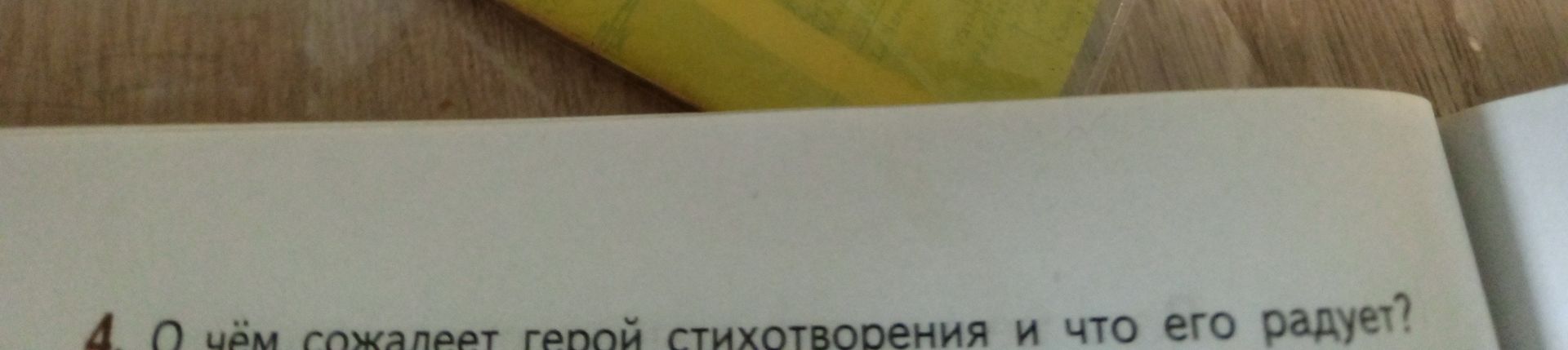 Фото задания: 4. О чём сожалеет герой стихотворения и что его радует?