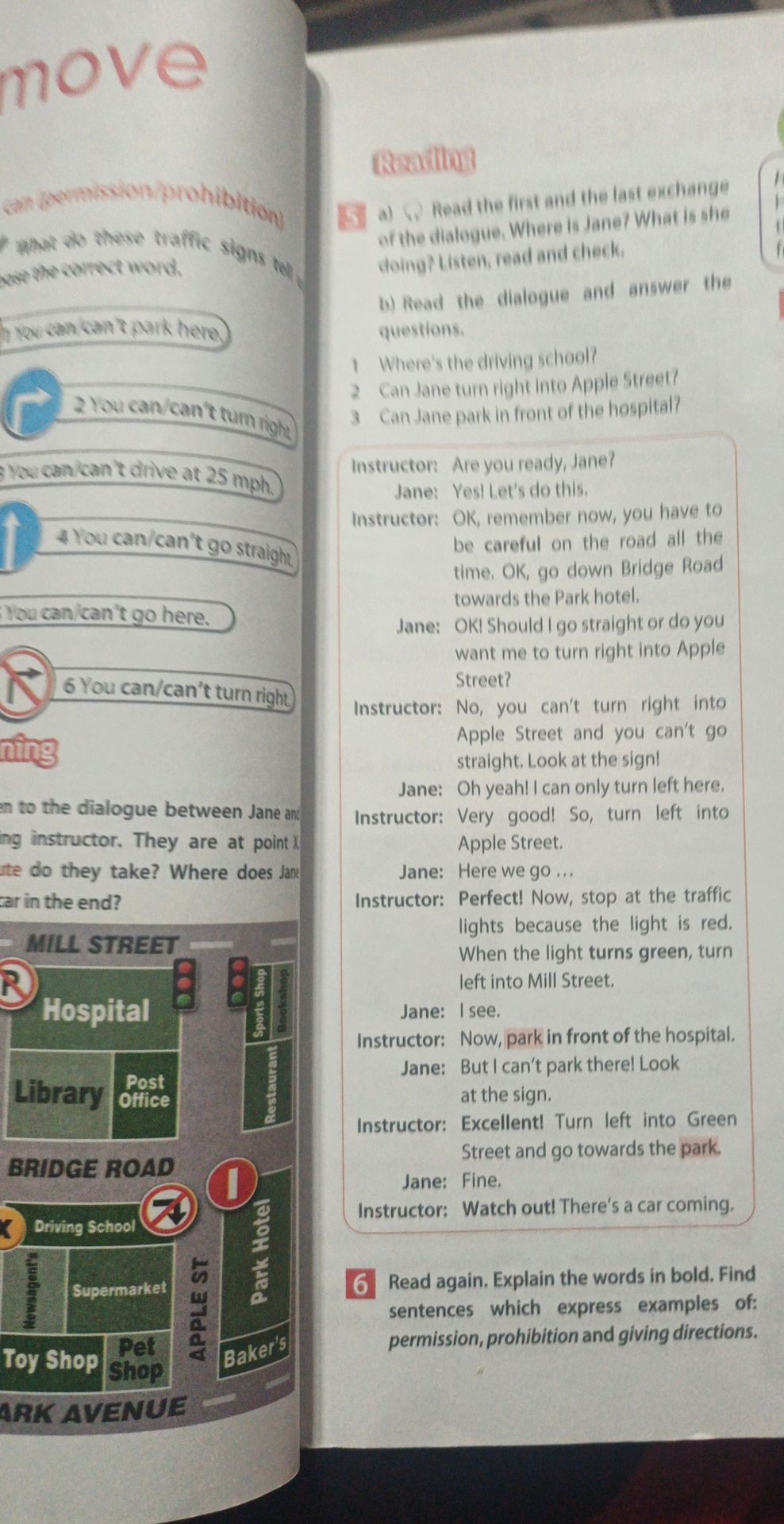 Фото задания: 5. a) Read the first and the last exchange of the dialogue. Where is Jane? What is she doing? Listen, read and check. b) Read…
